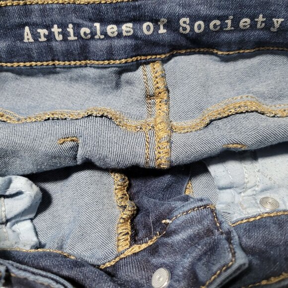 Articles Of Society Jeans Womens Size 26 Skinny Low Rise Medium Wash Denim Pants - Picture 5 of 7